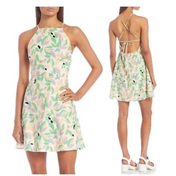 Gianni Bini Dresses & Skirts - Gianni Bini Backless Green and Cream Dress